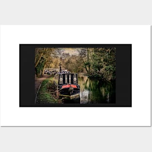 Moored Narrowboats At Newbury Posters and Art